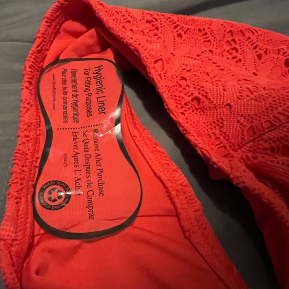 New Vince Camuto Swim Tangerine Orange One Piece SwimSuit Swimwear Size 8 NWOT - Picture 4 of 4